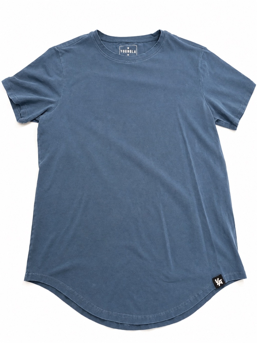 YoungLA Men's Crew Neck Tee - Blue Size Large